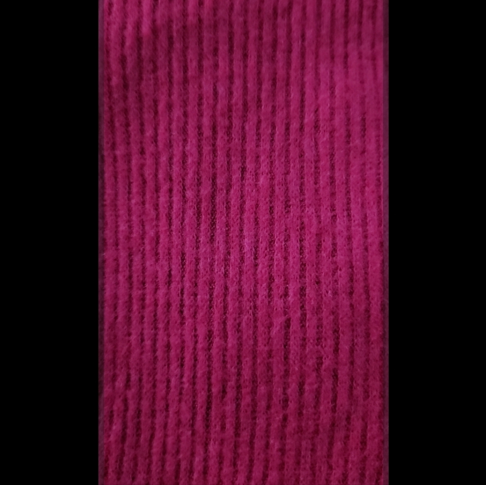 Diane Gilman DR2 Turtleneck Ribbed Cozy Split Front Pullover Top Maroon Sz XL - Picture 14 of 14